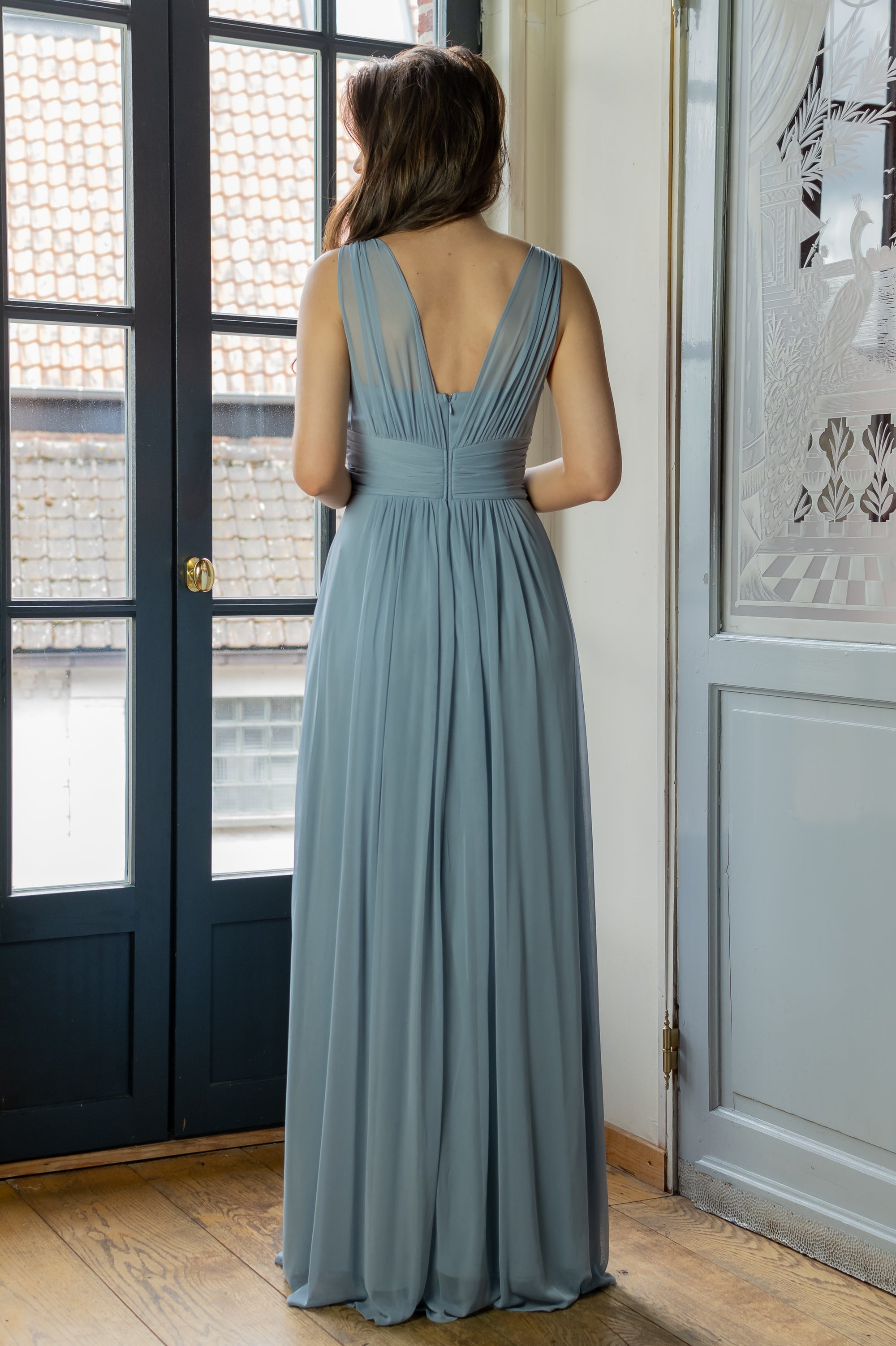 Minerva Dress - Dusty Blue