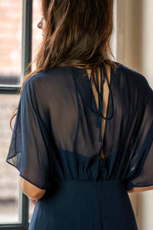 Elegance Dress - Navy