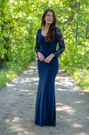 Lace Diva Dress - Navy