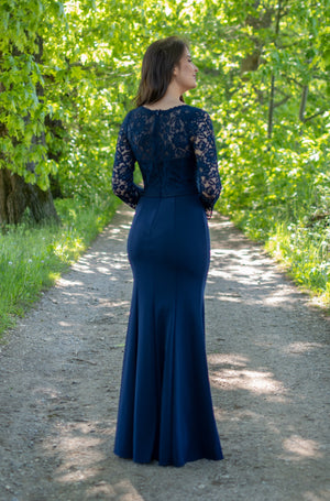 Lace Diva Dress - Navy