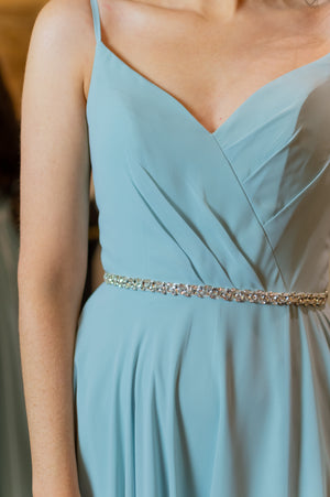 Subtle Crystal Belt - Ivory