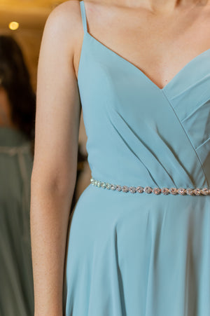 Allure Crystal Belt - Ivory & Silver